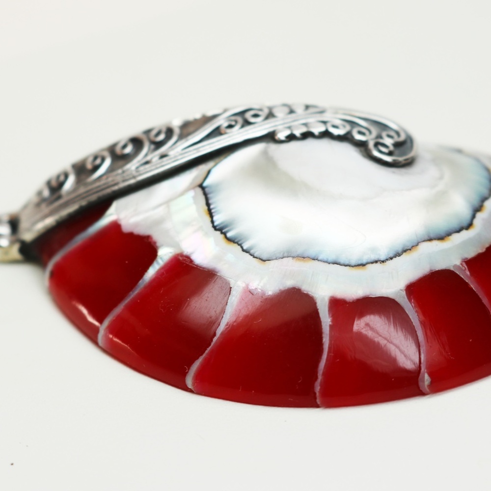 New! Sterling Silver Embellished Seashell Pendants - Picture 2 of 16